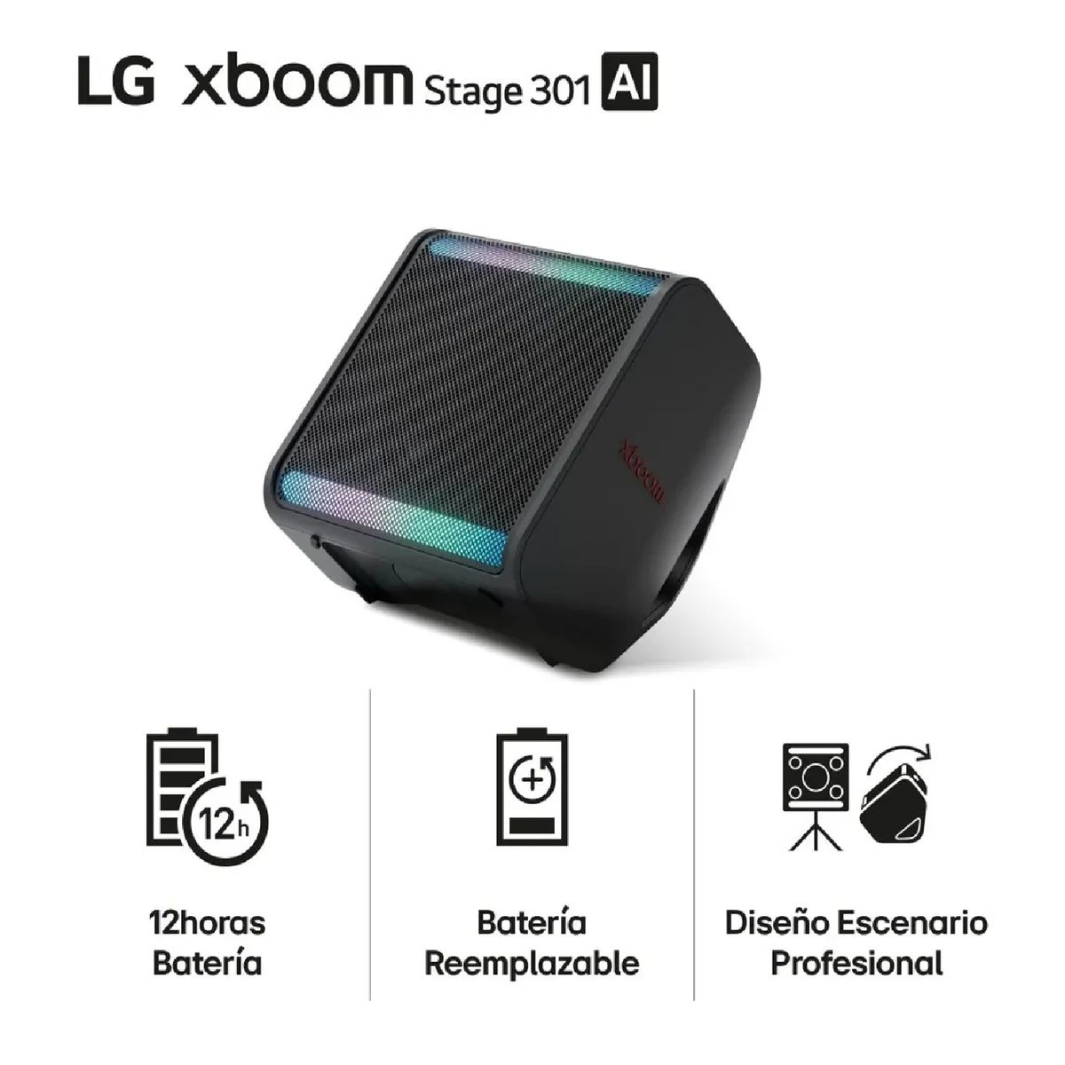 LG - Parlante Bluetooth LG XBOOM STAGE 301 120W IPX4 (2025)