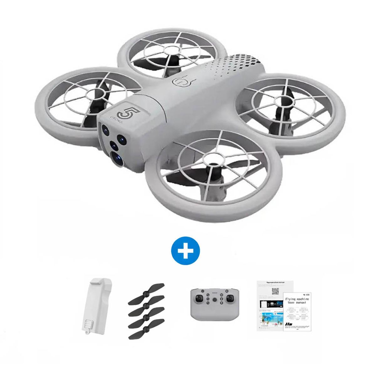 GENERICO - Mini Drone RC CZ05 Gris Control Remoto