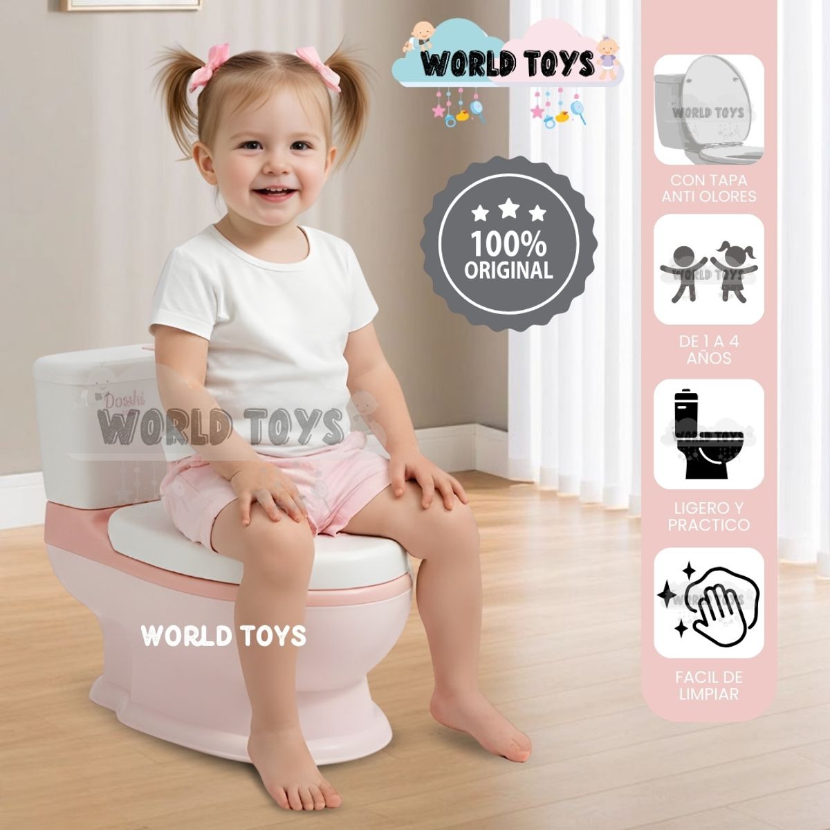 Baby - Baño de Entrenamiento para Bebé «BABY POTTY» Edición Especial Pimk