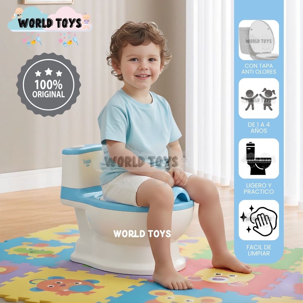 Baño de Entrenamiento Baby «FIRST STEP» Colección Exclusiva Sky Blue, marca Baby - Foto Principal