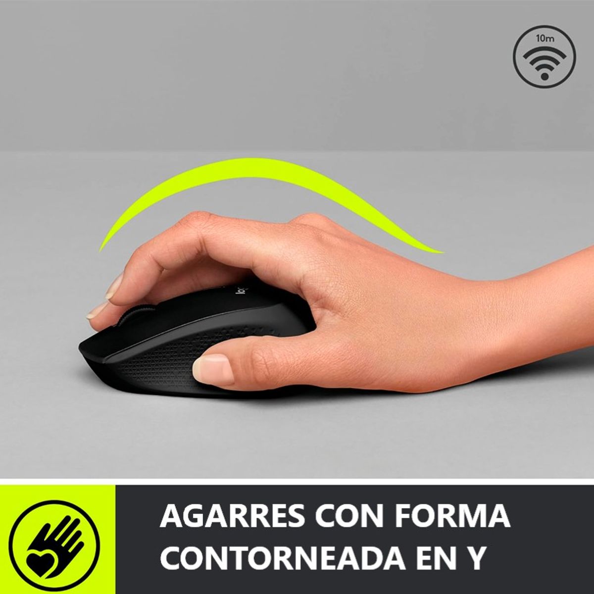 LOGITECH - Logitech M280 Mouse Inalámbrico Black - Ergonómico y Preciso