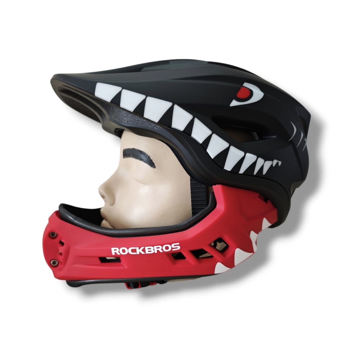 ROCKBROS - Casco TT-32 Rockbros - Fullface Kids con Certificación - Kids