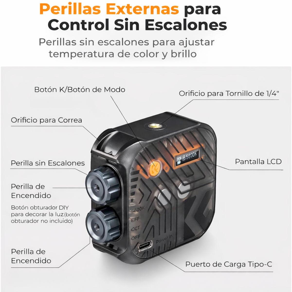 K&F CONCEPT - Luz Continua LED Bicolor K&F Concept KF34.035