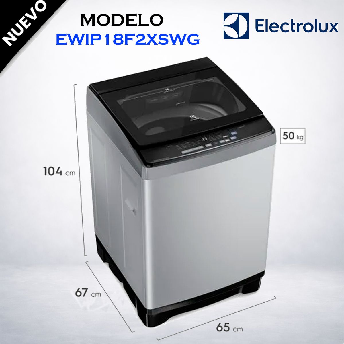 ELECTROLUX - Lavadora Inverter 18.5Kg GRIS Electrolux EWIP18F2XSWG