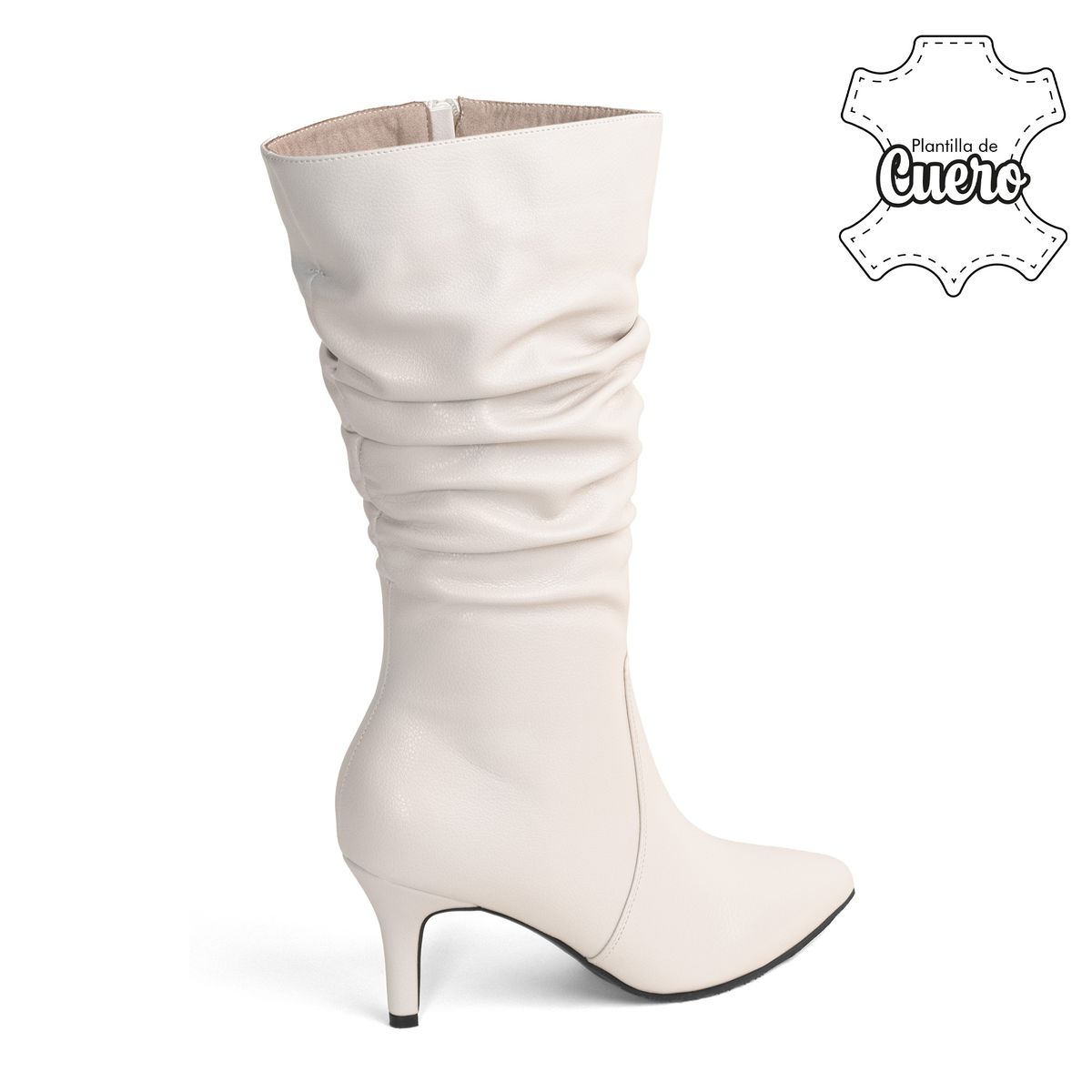 KALURI - Bota Alta para Mujer – Kiara 01 Hueso