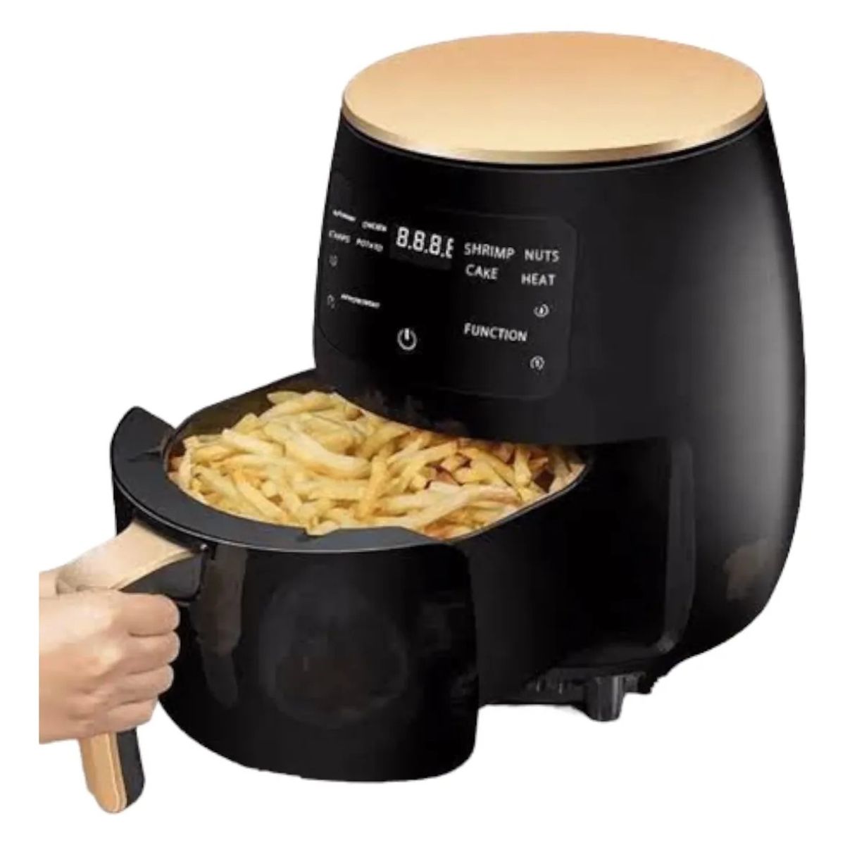 GENERICO - Freidora de Aire Silver Crest 6 Litros 2400W Digital LCD Táctil Negra