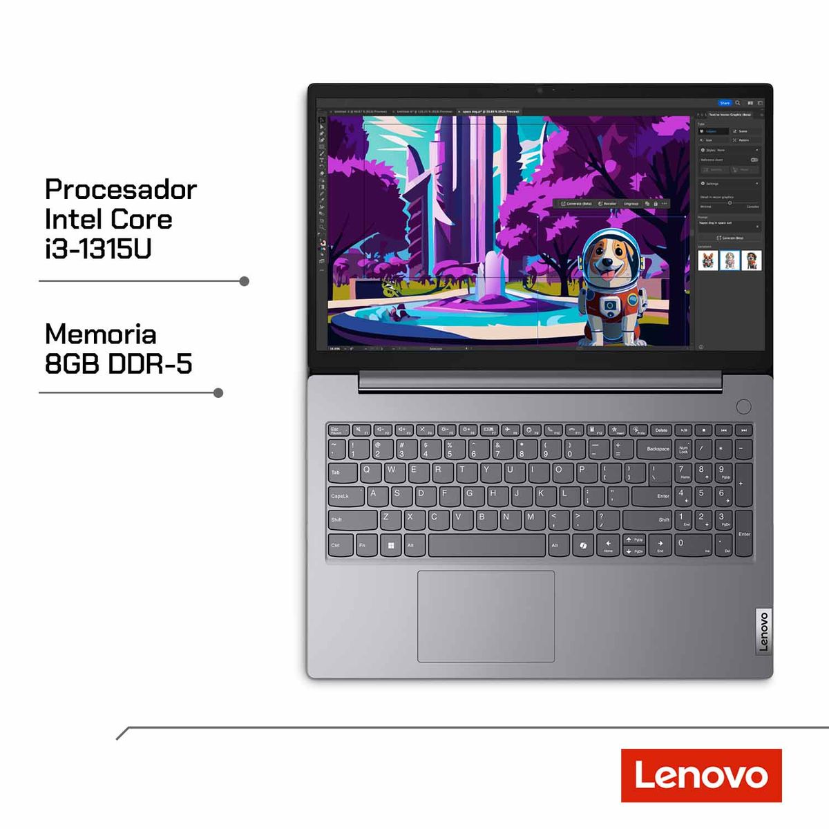 LENOVO - Laptop V15 G5 Intel Core i3 8GB RAM 256GB SSD 15.6" FHD Windows 11