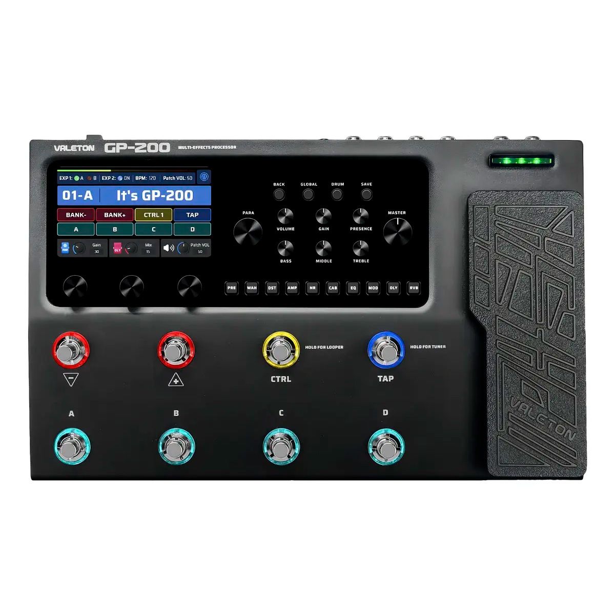 VALETON - PEDALERA MULTIEFECTOS PARA GUITARRA ELECTRICA PROFESIONAL VALETON GP 200 NEGRO