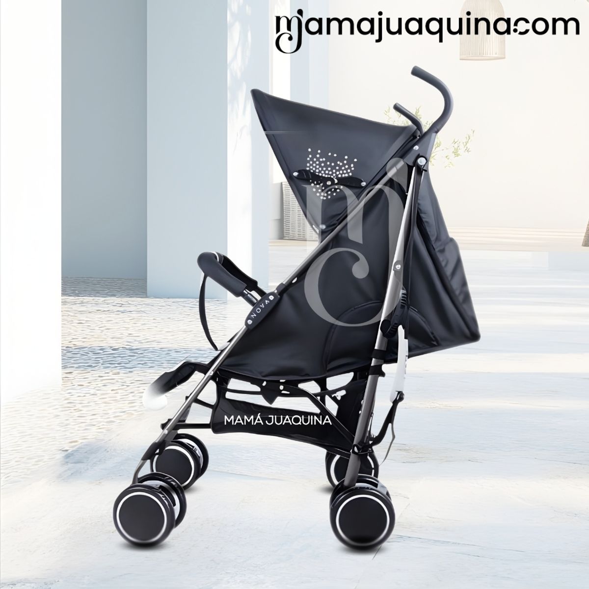 Coche Bastón «NOVA» Edición Exclusiva Black, marca Baby - Foto 2