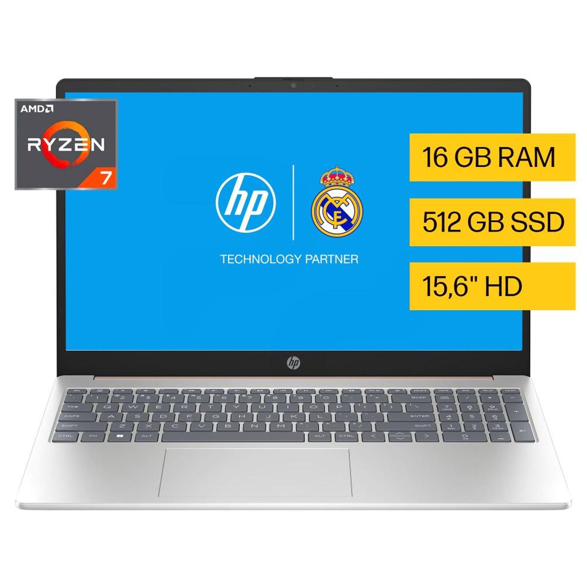 HP - HP Ryzen 7 7730U - 16GB RAM - 512GB M.2 SDD - 15.6 - SEMIGAMER