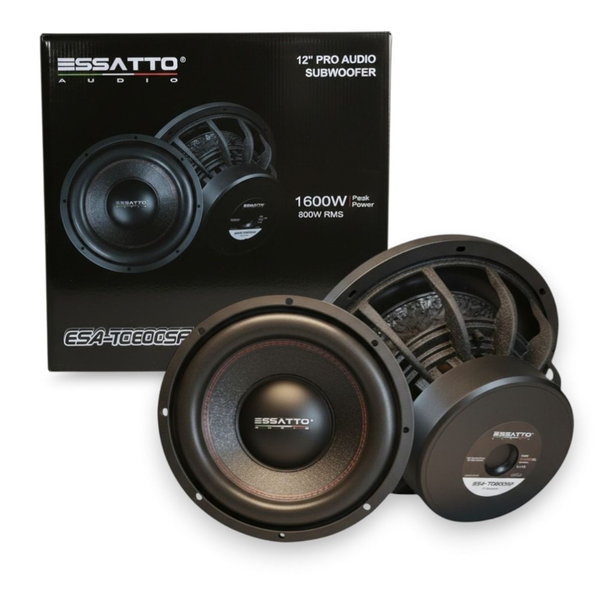 GENERICO - Subwoofer Essatto Audio 12" Pulgadas 1600W 800RMS 2 Bobina