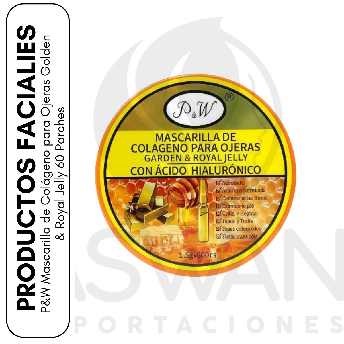 GENERICO - P&W Mascarilla de Colágeno para Ojeras Golden & Royal Jelly 60 Parches