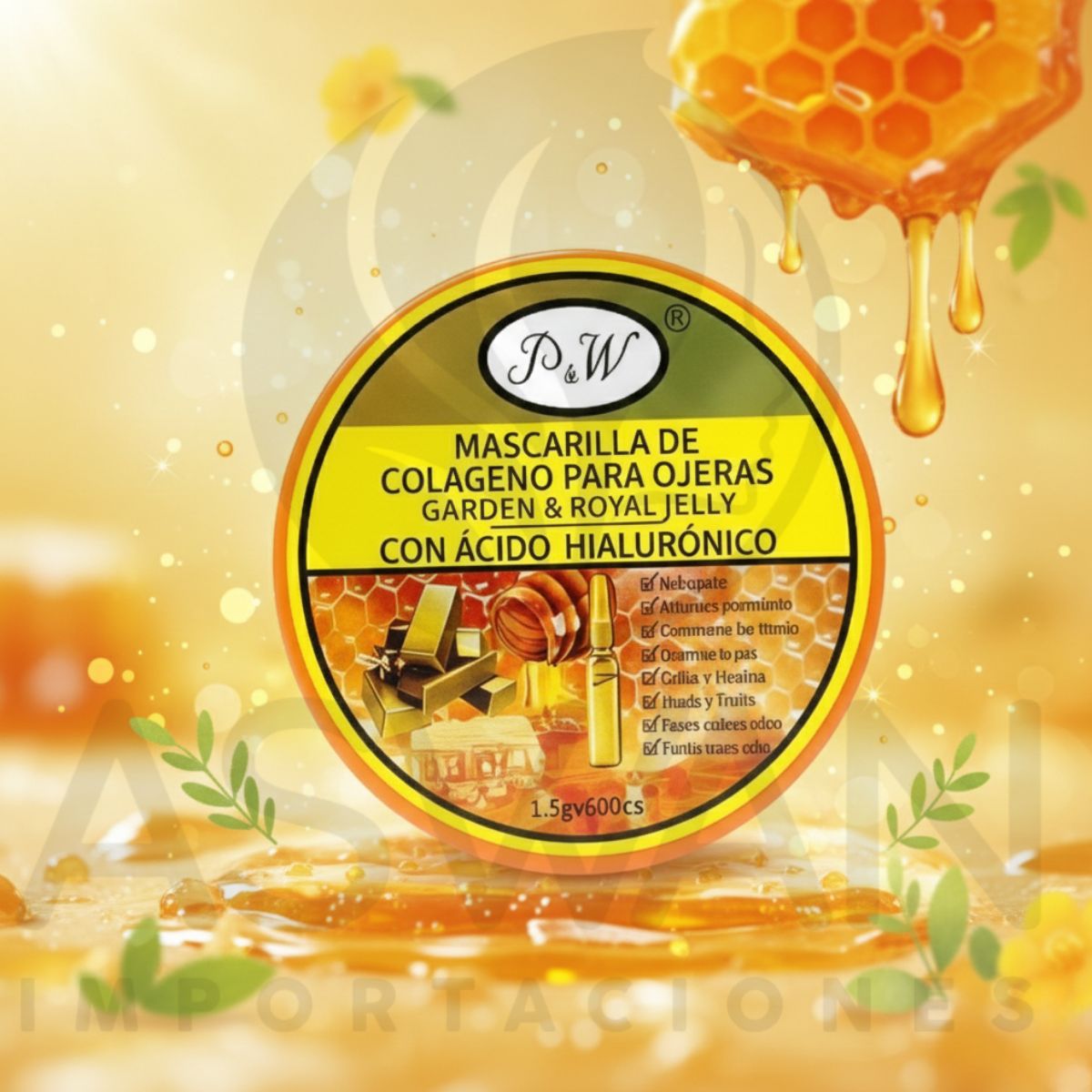 GENERICO - P&W Mascarilla de Colágeno para Ojeras Golden & Royal Jelly 60 Parches