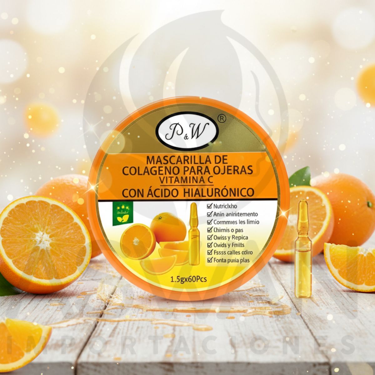 GENERICO - P&W Mascarilla de Colágeno para Ojeras Vitamina C 60 Parches