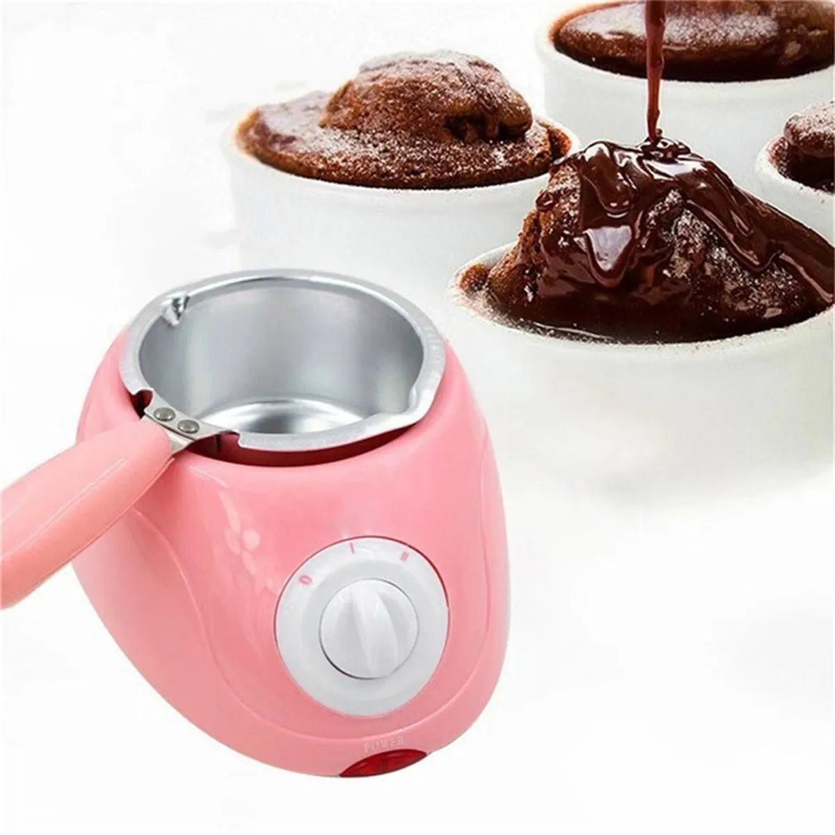 OEM - Olla Eléctrica Para Derretir Chocolate Kit Repostería Fondue 250ml
