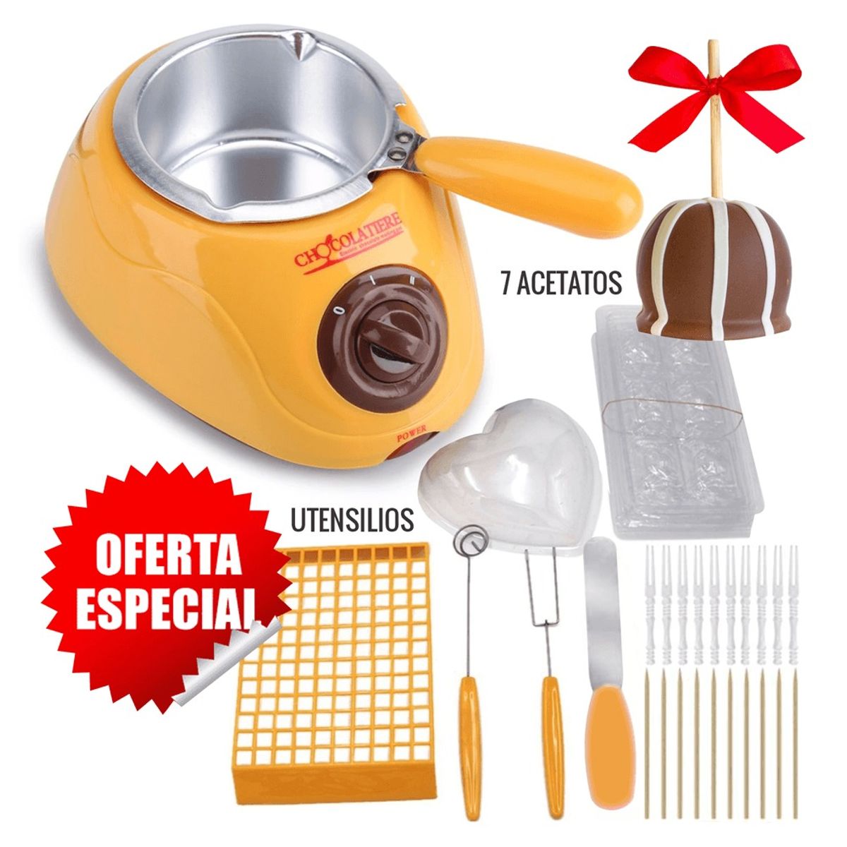 OEM - Mini Olla Chocolatera Derretidor Eléctrica para Fondue y Repostería