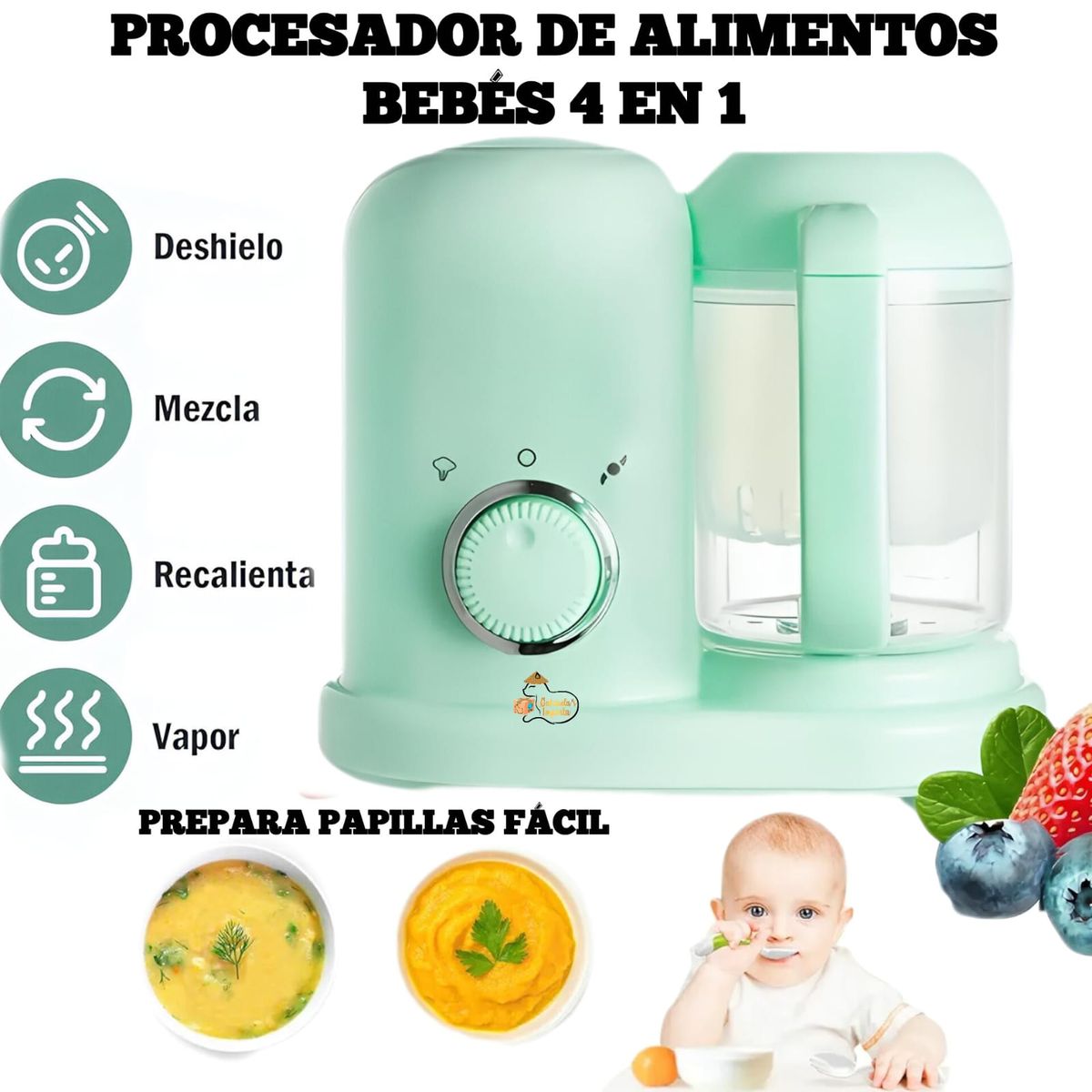 OEM - Procesador de Alimentos de Bebe con Vapor y Licuadora de Puré 4 en 1