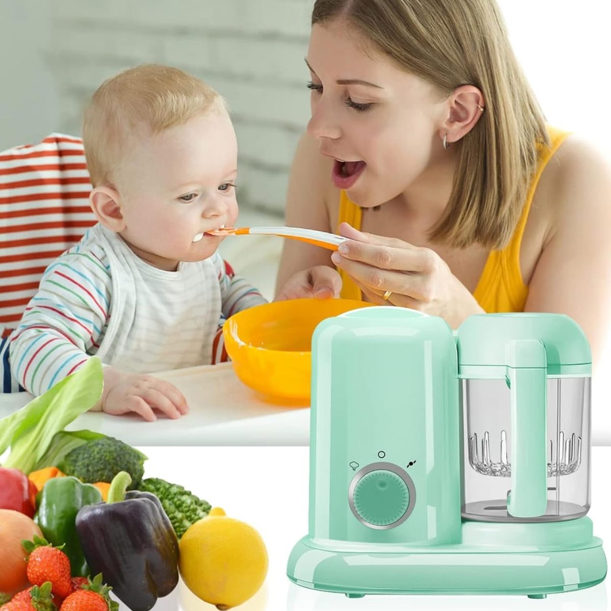 OEM - Procesador de Alimentos de Bebe con Vapor y Licuadora de Puré 4 en 1