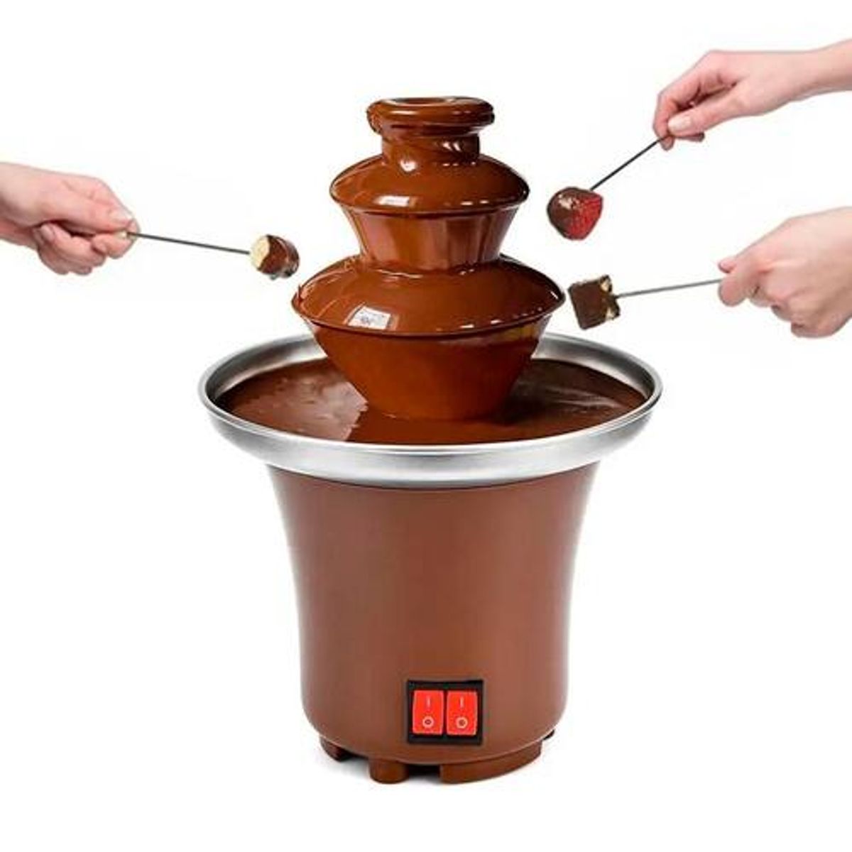 OEM - Mini Fuente de Fondue Eléctrica - Ideal para Chocolate, Queso y Salsas