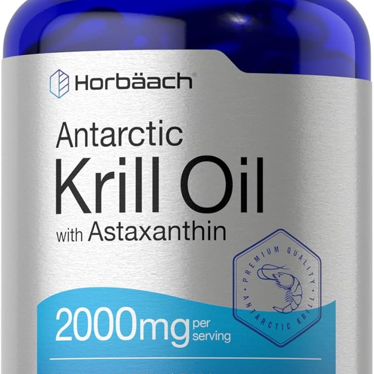 VITAMINA - Aceite de Krill Antártico Horbäach - Omega-3 (EPA/DHA) + Astaxantina - 60 Softgels