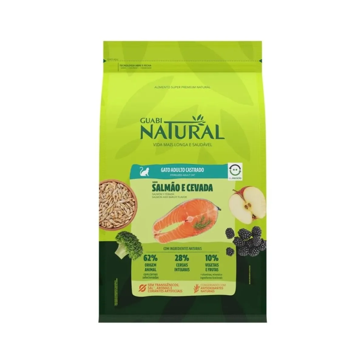 PREMIUM - Guabi Gato Adulto Castrado Salmon y Cebada 7.5 kg