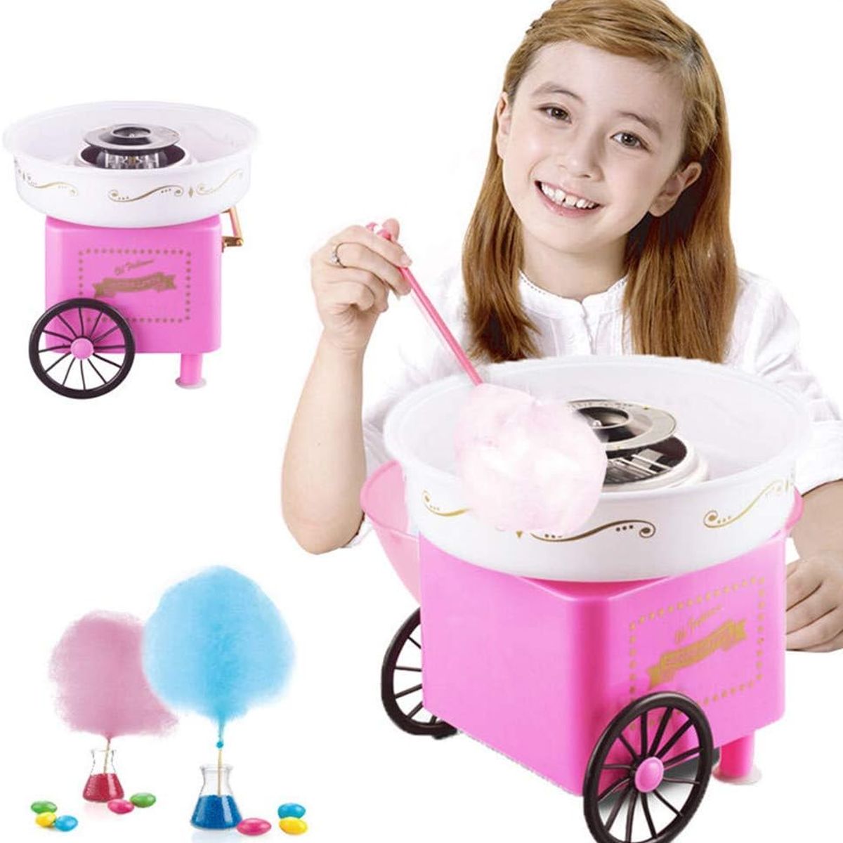 OEM - Máquina de Algodón de Azúcar Cotton Candy Maker Eléctrica Compacta Fiesta Hogar