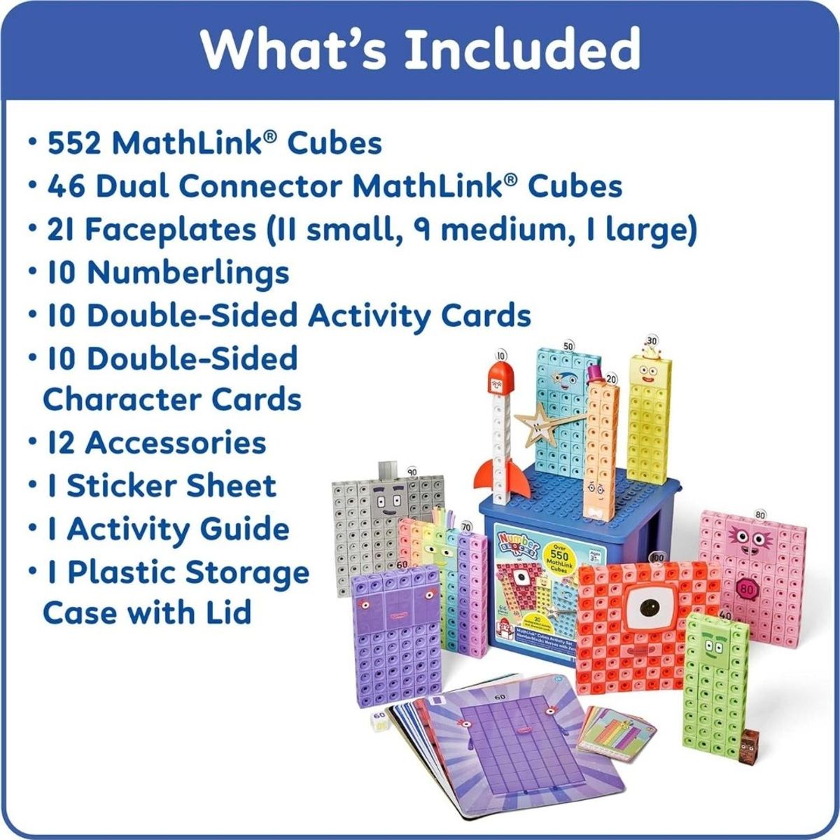 LEARNING - Set Didactico Number Blocks 10 - 100 Heroes con Zeros