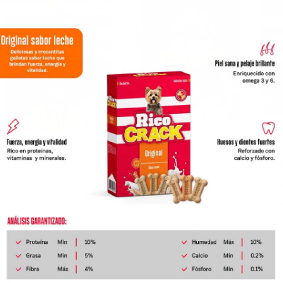 GENERICO - Ricocrack Sabor Leche  Cachorros - 200gr