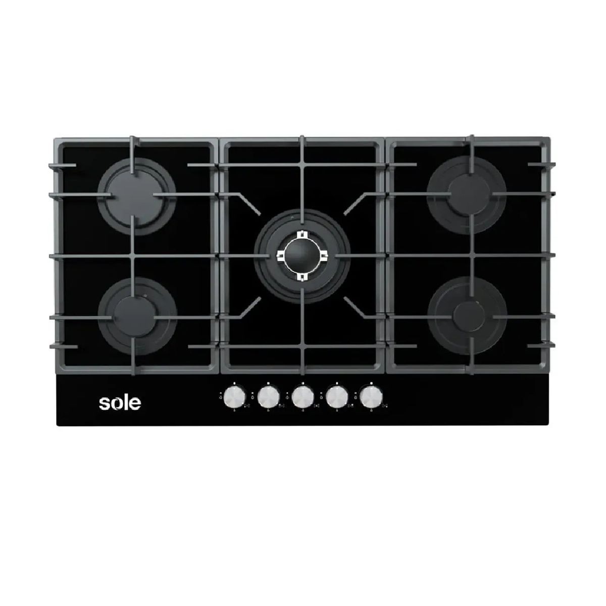 SOLE - COCINA EMPOTRABLE A GAS SOLE 5 HORNILLAS VIDRIO SOLCO046V2