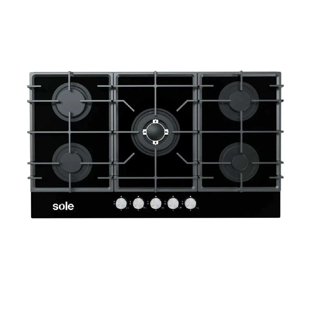 SOLE - COCINA EMPOTRABLE A GAS SOLE 5 HORNILLAS VIDRIO SOLCO046V2