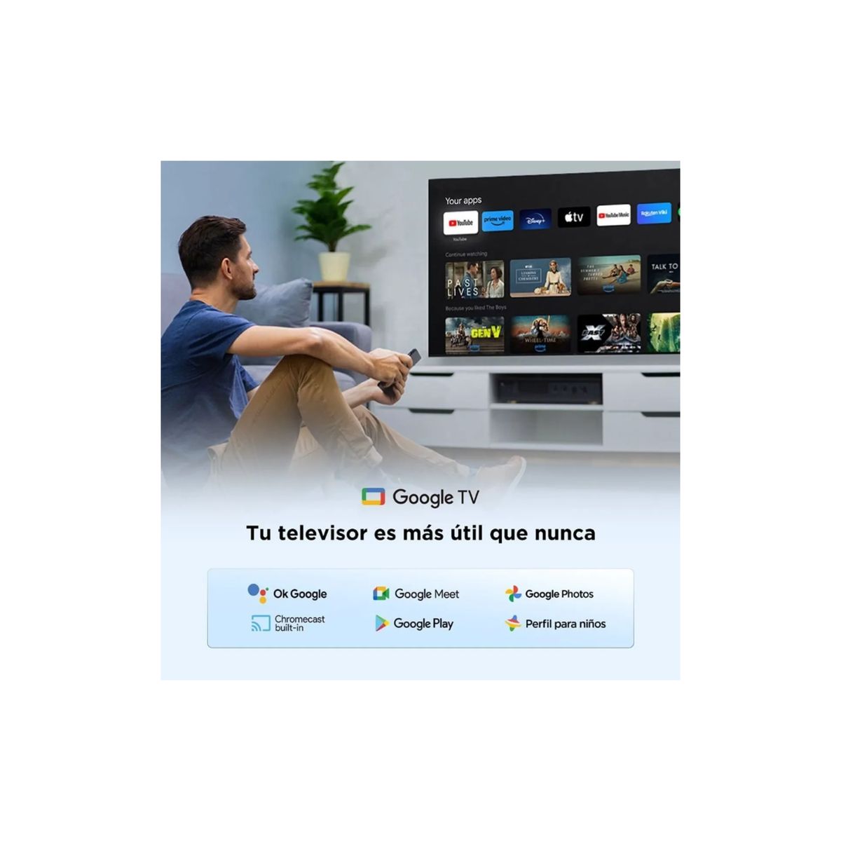 TCL - Televisor Smart TV TCL 55 4K Google TV 55P6K + Soundbar Nex