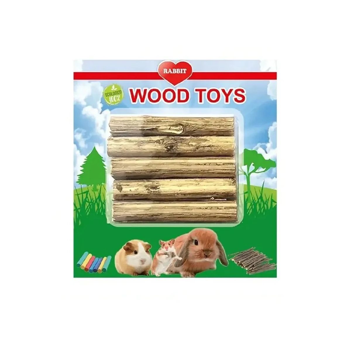 Palitos De Madera De Manzano Para Roedores X 5 Unidades, marca GENERICO - Foto Principal