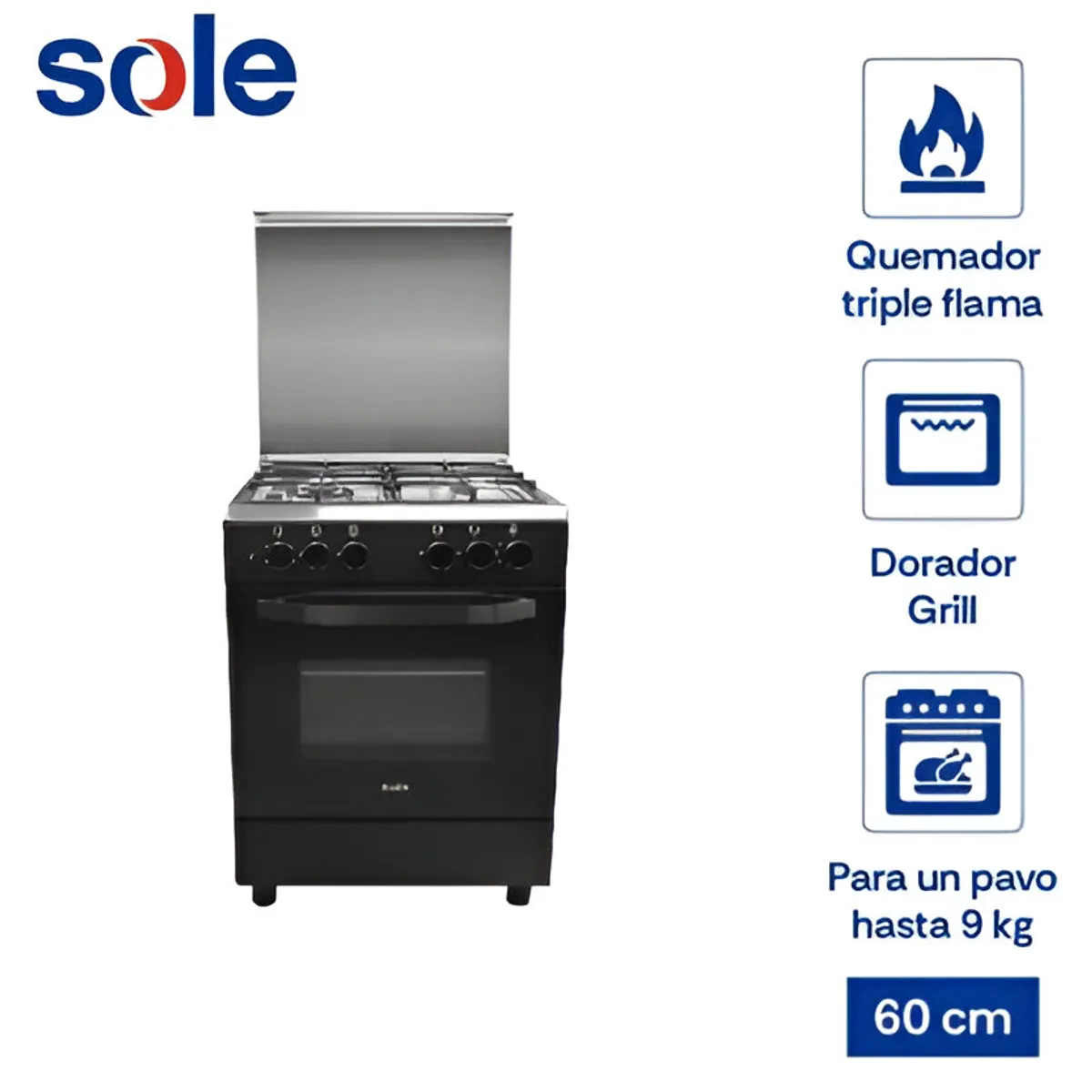 SOLE - Cocina de Pie Bahamas GLP 60cm 4 Hornillas