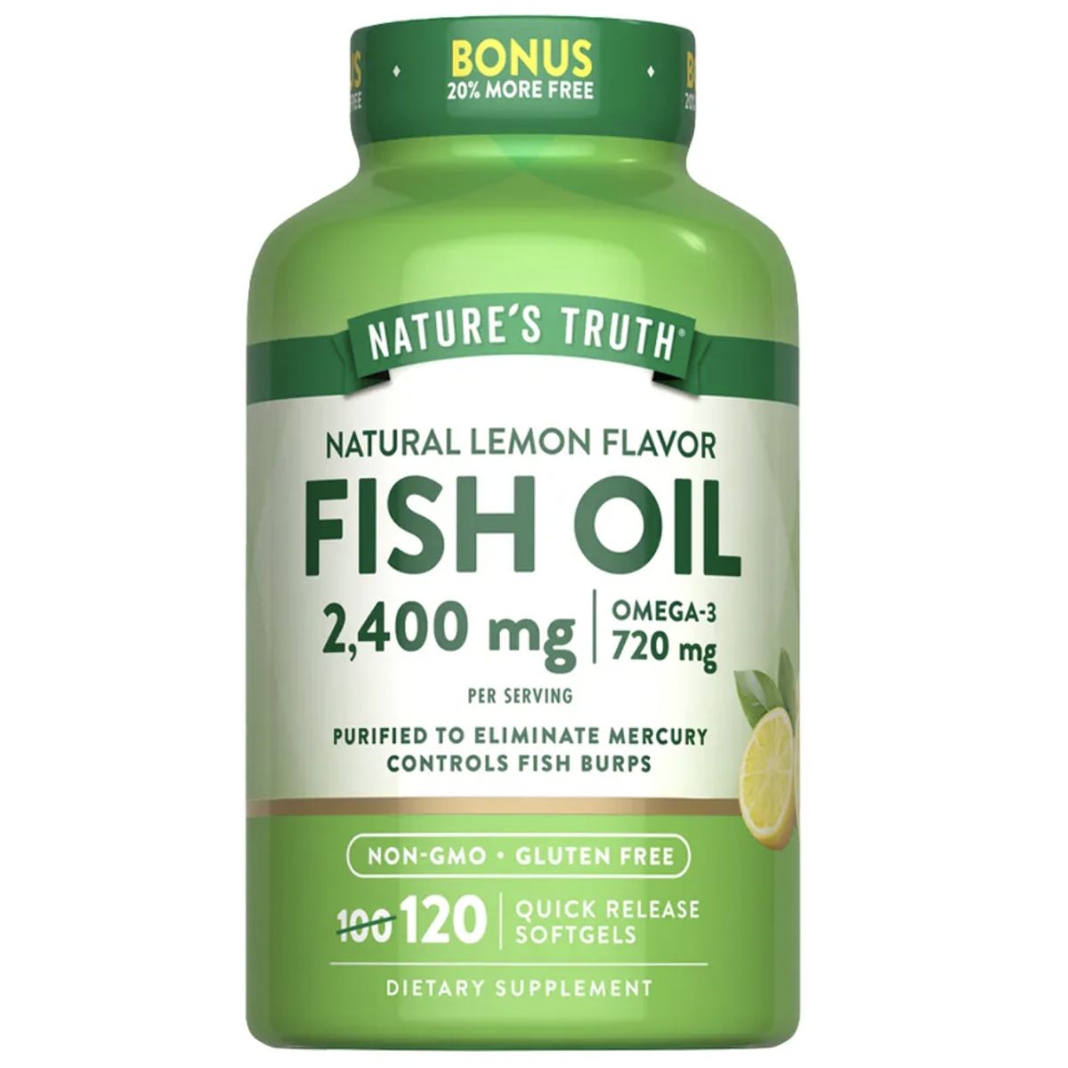 NATURE'S TRUTH - Omega 3 Fish Oil 2400 mg Nature's Truth - 120 softgels
