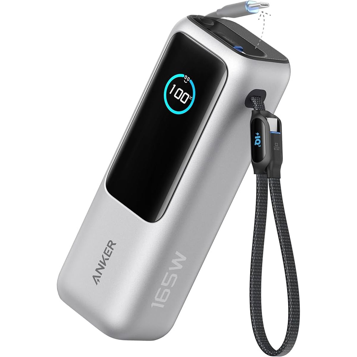 ANKER - POWER BANK 25000 MAH y 165 WATTS  ANKER HOMOLOGADO PARA VIAJES EN AVION COLOR PLATEADO