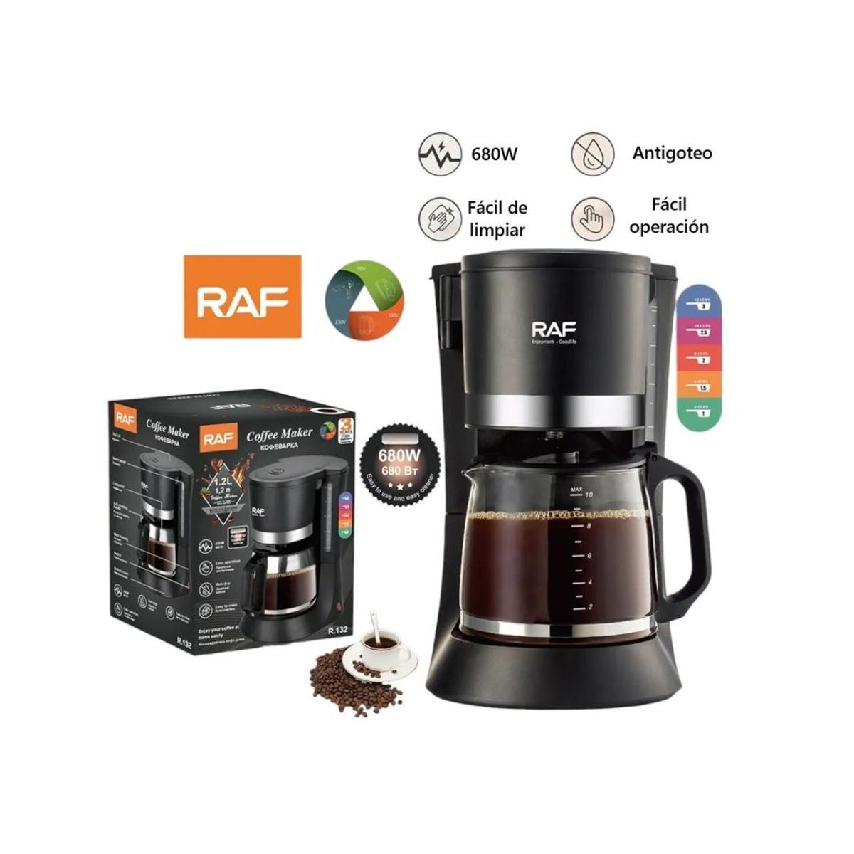 GENERICO - CAFETERA ELÉCTRICA DE 1.2 L