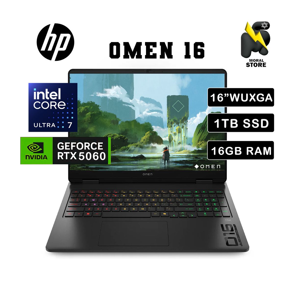 HP - LAPTOP HP OMEN  16-AM0073DX / INTEL  CORE ULTRA  7 255H/16 GB RAM /1TB SSD /RTX5060-8GB/ 16 WUXGA
