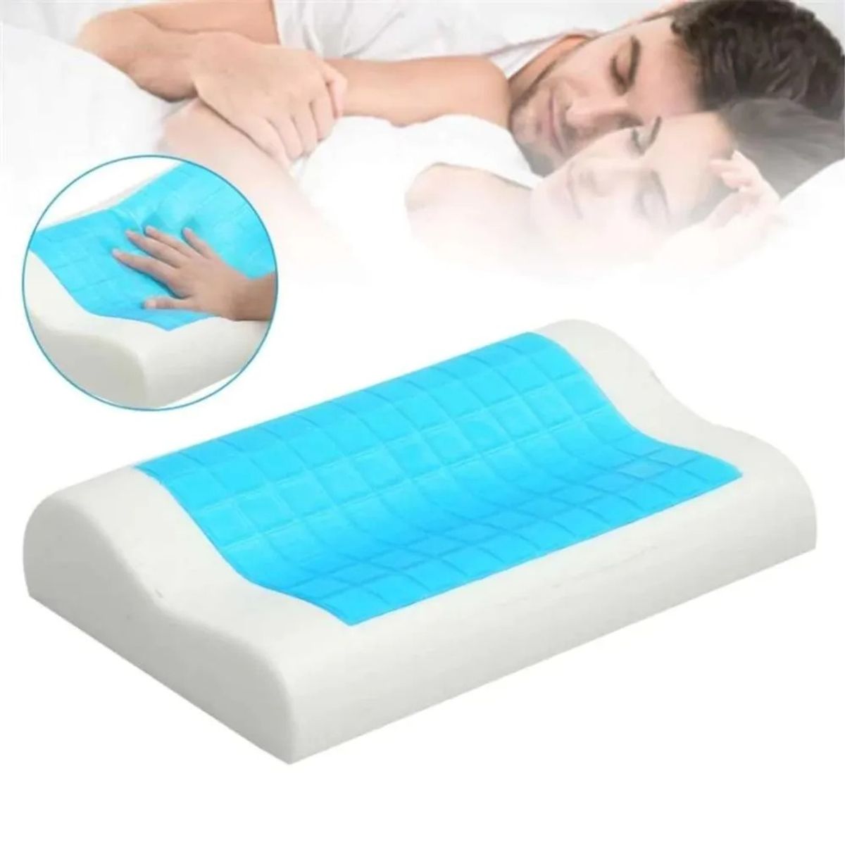 OEM - Almohada De Gel Cool Pillow Restform Refrescante Regula Temperatura Alivia Dolor de Cuello y Espalda