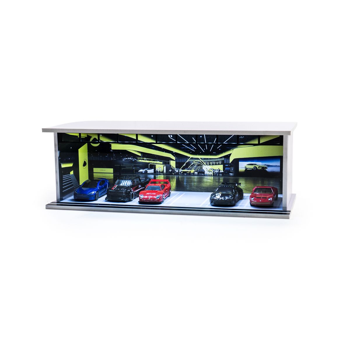 GENERICO - Diorama de coches 1:64  Luces LED/Auto SHOW
