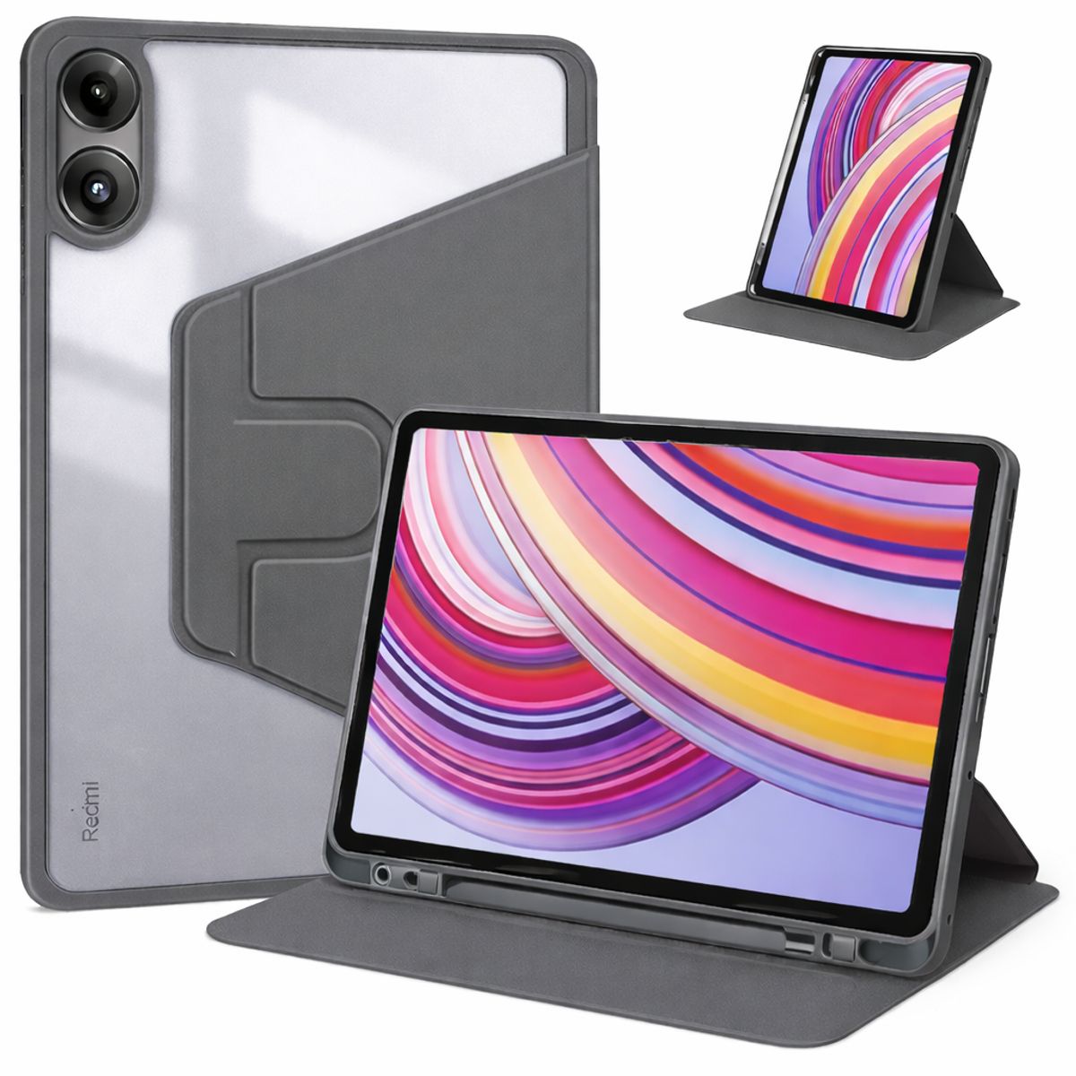 GENERICO - FUNDA IMANTADA 360 SAMSUNG TAB A9 PLUS PLOMO