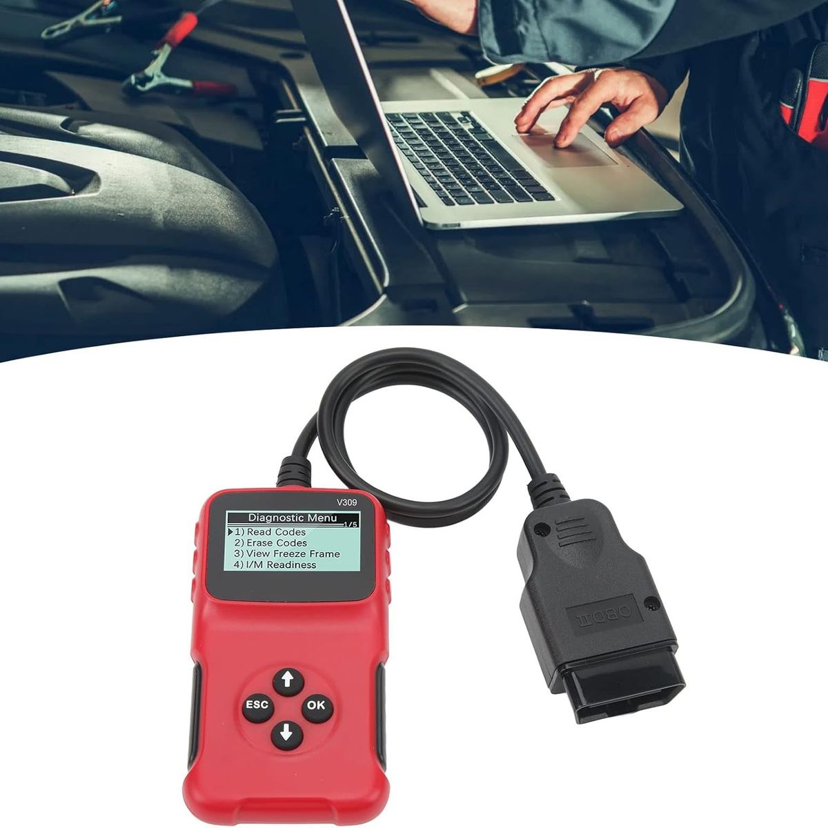 OEM - Escáner Automotriz OBD2 V309 Lector de Códigos y Borrador Check Engine
