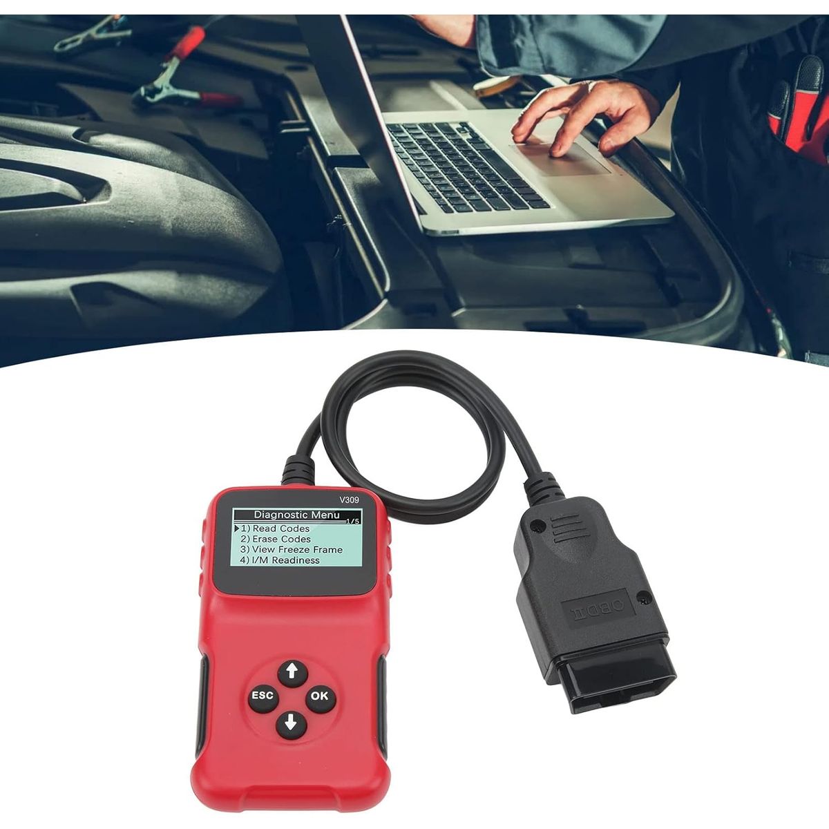 OEM - Escáner Automotriz OBD2 V309 Lector de Códigos y Borrador Check Engine