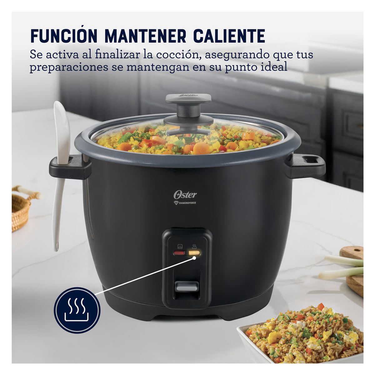 OSTER - Olla Arrocera Oster de 1 8L DiamondForce CKSTRCB10DFBLK Negro