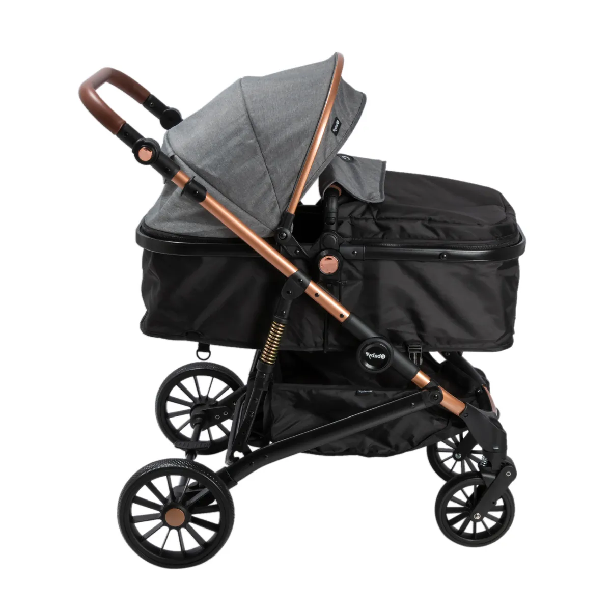 EBABY - Coche de paseo para bebé Mango Reversible LEAF Gris