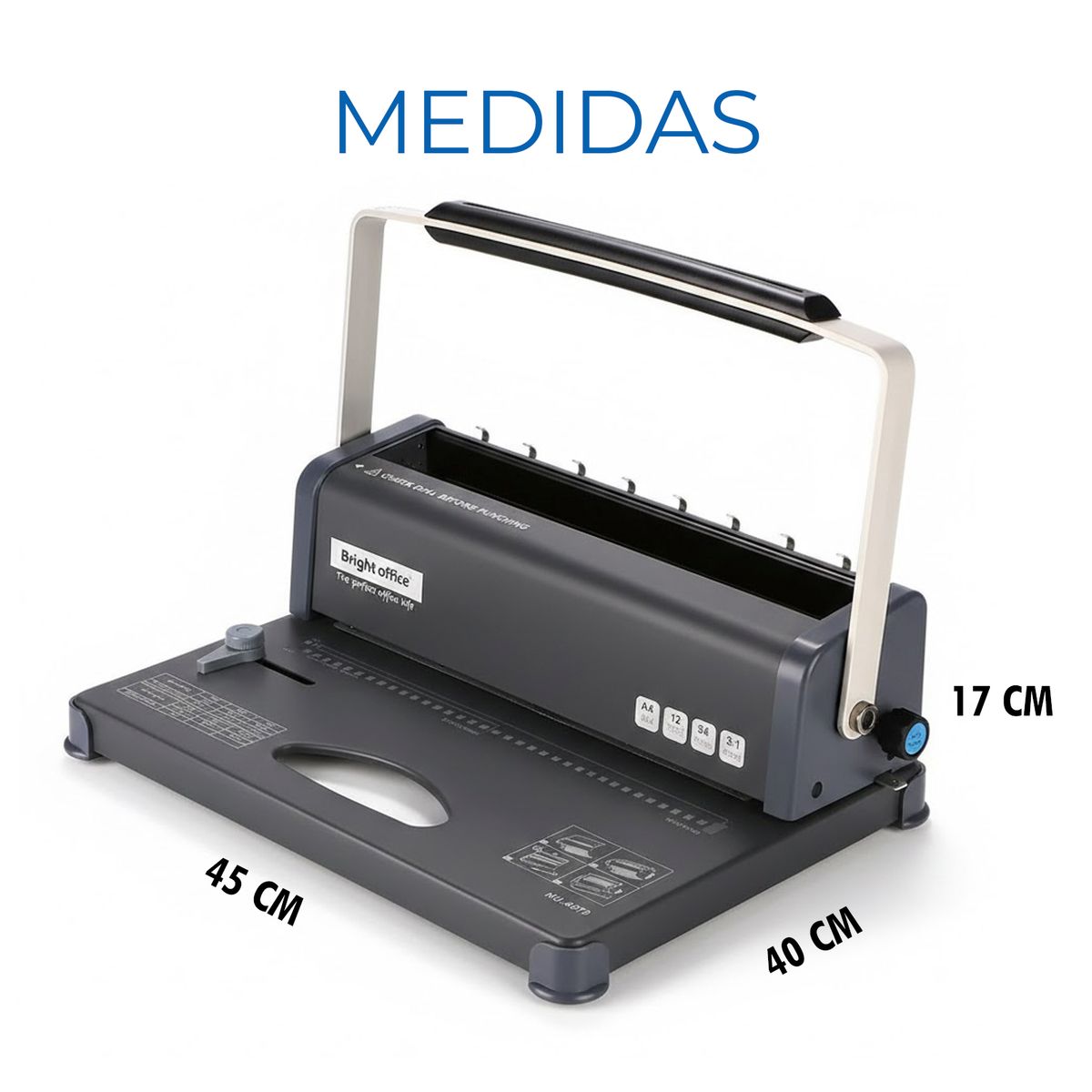 GENERICO - Anilladora Doble Ring Paso 3:1 Para 12 Hojas