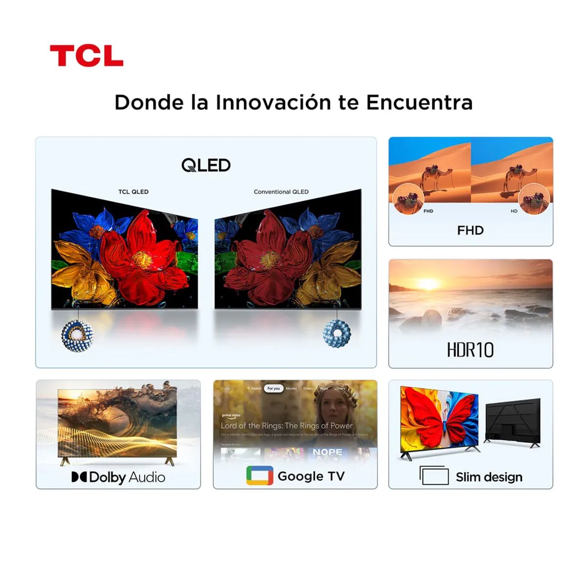 TCL - Televisor TCL 50 QLED FHD - 50S5K