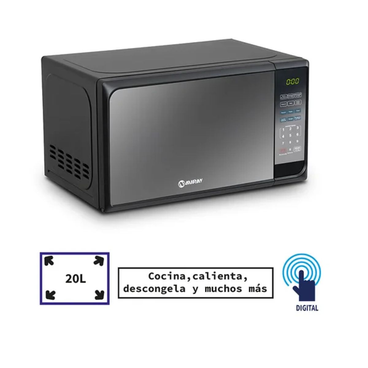 MIRAY - Horno Microondas Miray HMM-20N 20 L