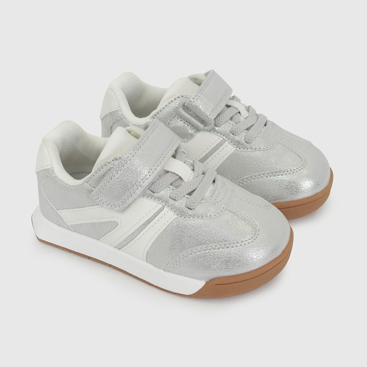 COLLOKY - Zapatilla Casual Caminante Niña Plateado