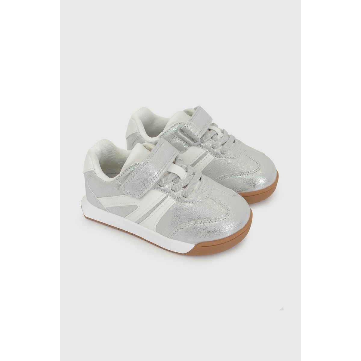 COLLOKY - Zapatilla Casual Caminante Niña Plateado