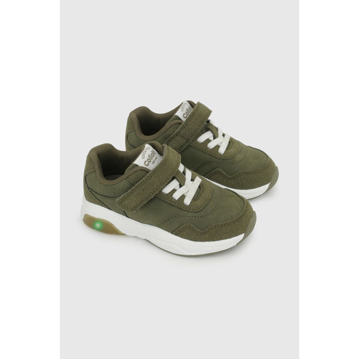 COLLOKY - Zapatilla Luces Caminante Niño Verde